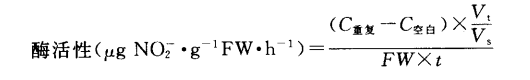 硝酸还原酶测定计算